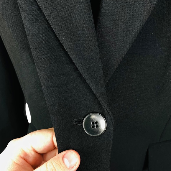 Calvin Klein Lined Single Button Tailored Black Blazer Suit Jacket - Picture 8 of 13